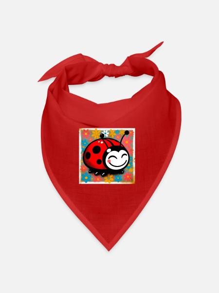 Marienkäfer - Bandana Dreieckstuch - Rot