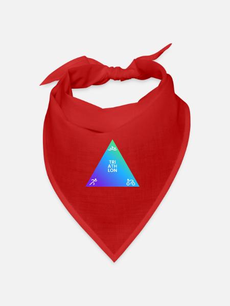 Triathlon Dreieck Gradient Logo - Bandana Dreieckstuch - Rot