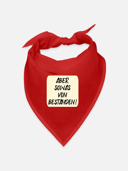 PRÜFUNGEN BESTANDEN - Bandana Dreieckstuch - Rot