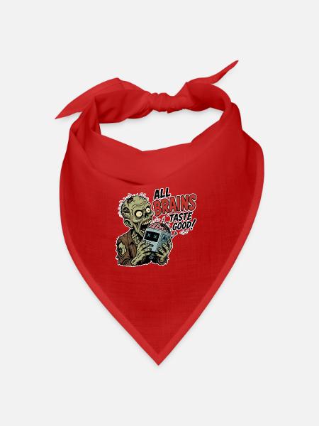 Zombie KI Halloween - Bandana Dreieckstuch - Rot