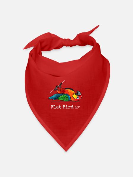 Flat Bird at 40 degrees - Bandana Dreieckstuch - Rot
