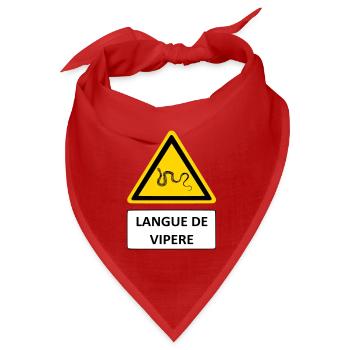 Zunge der Nattern - Bandana Dreieckstuch - Rot - Vorne