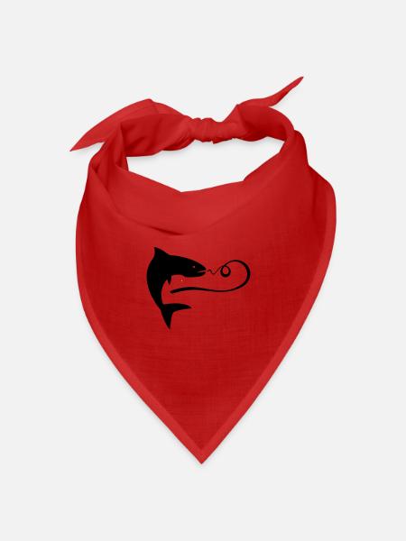 angeln - Bandana Dreieckstuch - Rot
