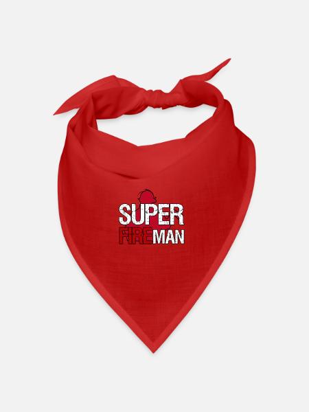 Super Fireman Feuerwehr Feuerwehrmann Geschenk - Bandana Dreieckstuch - Rot