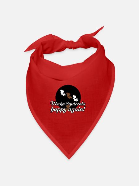 Eichhörnchen Tiere Liebe Tierfreund Sprüche - Bandana Dreieckstuch - Rot