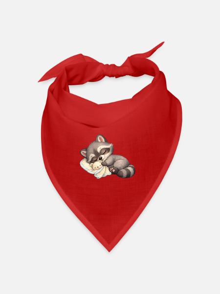 Baby Oskar mit Schnuffeltuch - Bandana Dreieckstuch - Rot