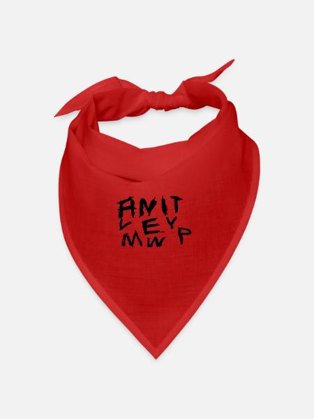 Graffiti-Handschrift Chaos Muster - Bandana Dreieckstuch - Rot