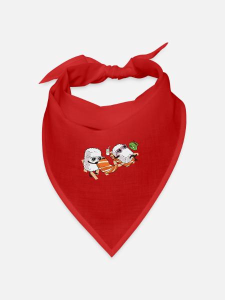 Sommer-Sushi - Bandana Dreieckstuch - Rot