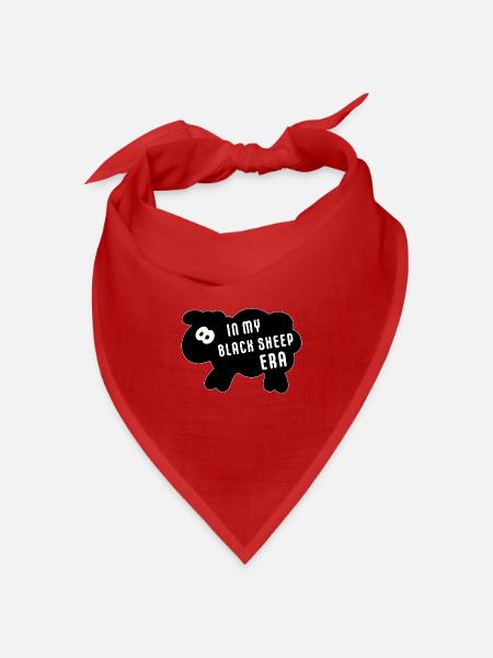 In My Black Sheep Era – Minimalistischer Spruch - Bandana Dreieckstuch - Rot