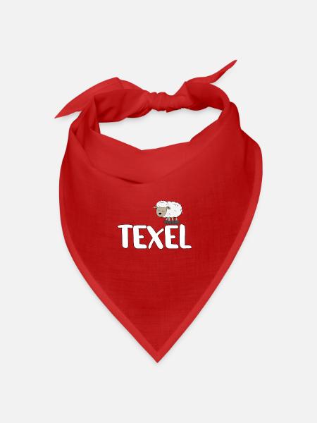 Schaf Texel (bunte Version) - Bandana Dreieckstuch - Rot