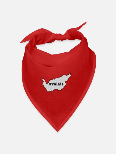VS Valais / Wallis - Bandana Dreieckstuch - Rot