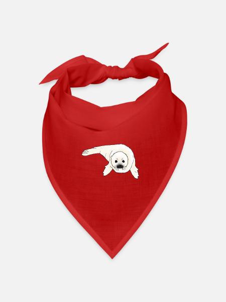 Seehund Baby - Bandana Dreieckstuch - Rot