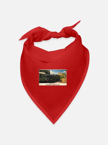 Corfe Castle Dampflok-Plakat - Bandana Dreieckstuch - Rot