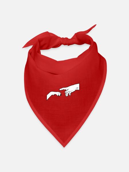 Hundepfote - gib Pfote - Bandana Dreieckstuch - Rot