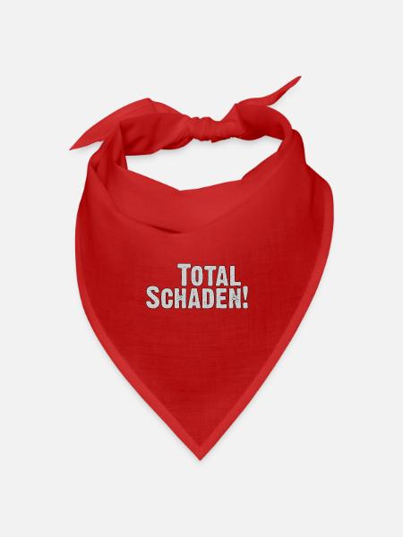 Total Schaden! Distressed Text - Bandana Dreieckstuch - Rot