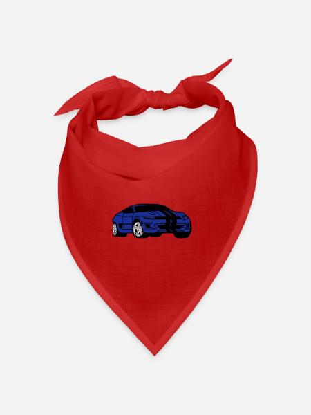 Sportwagen - Sportauto - Coupé - Bandana Dreieckstuch - Rot