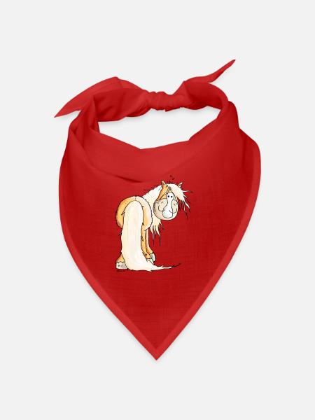 Goldiger Haflinger - Bandana Dreieckstuch - Rot