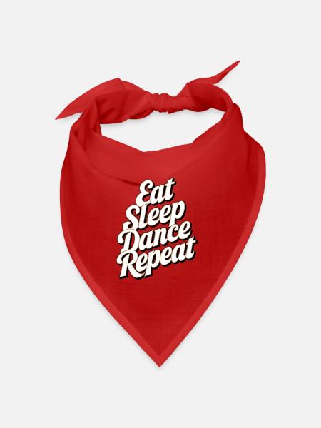 Motivierender SleepDance Text wiederholen - Bandana Dreieckstuch - Rot