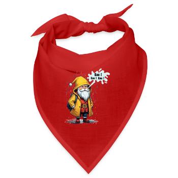 Wasser-Wasser-Geschenk Original-Humor-Weihnachtsmann - Bandana Dreieckstuch - Rot - Vorne