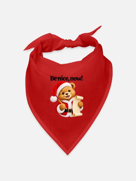 Der Weihnachtsteddybär - Bandana Dreieckstuch - Rot