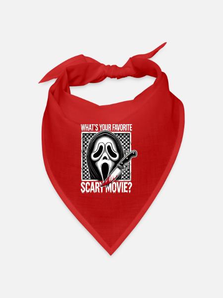 What‘s your favorite scary movie? - Bandana Dreieckstuch - Rot