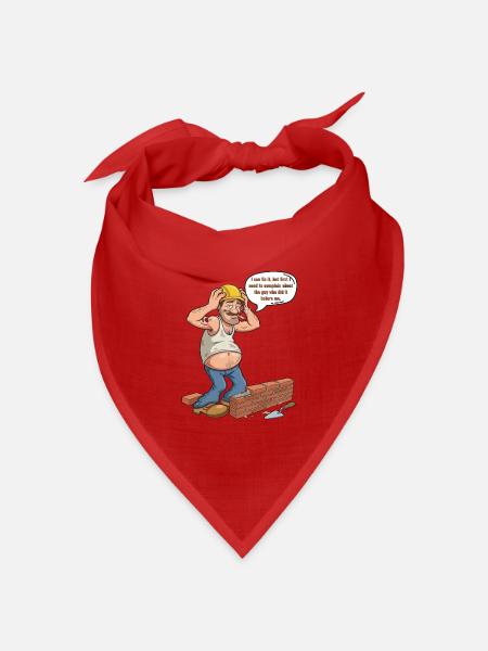 Humor-Builder: Der meckernde Profi - Bandana Dreieckstuch - Rot