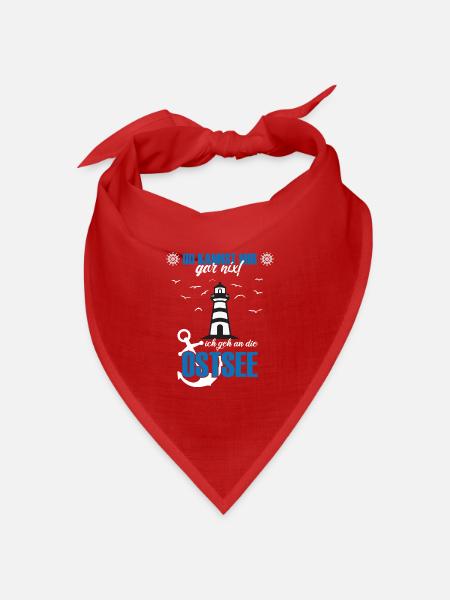 Ostsee - Bandana Dreieckstuch - Rot