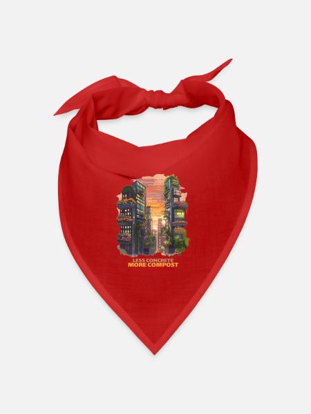Urban Gardening - Weniger Beton mehr Kompost - Bandana Dreieckstuch - Rot