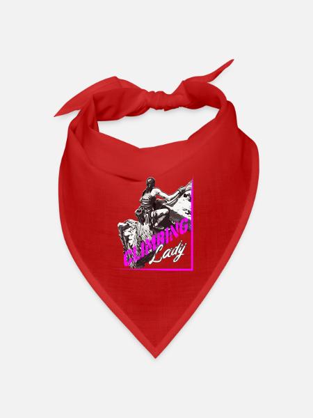 Climbing Lady Kletterin Bergsteigerin - Bandana Dreieckstuch - Rot
