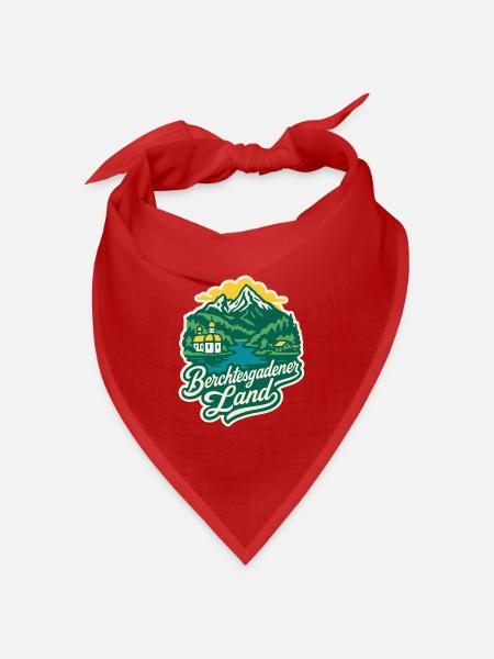 Berchtesgadener Land Bayern - Bandana Dreieckstuch - Rot