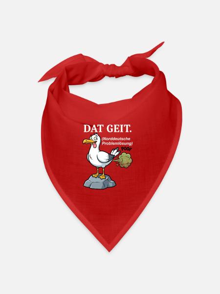 Norddeutscher Humor Spruch Dat Geit - Bandana Dreieckstuch - Rot