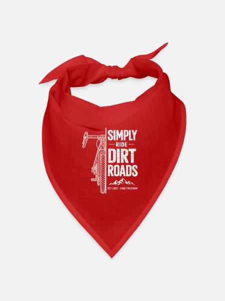 Simply Ride Dirt Roads – MTB & Gravel Abenteuer - Bandana Dreieckstuch - Rot