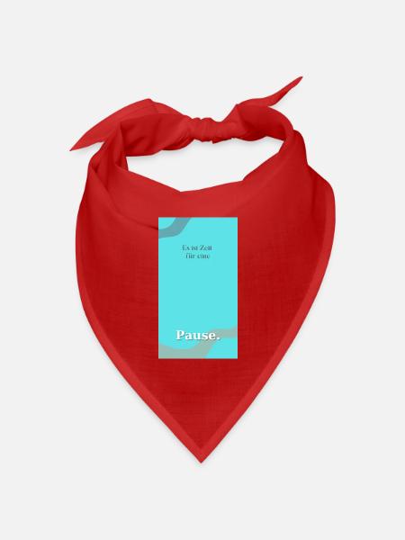 Zeit für eine Pause - Minimalistisches Design - Bandana Dreieckstuch - Rot