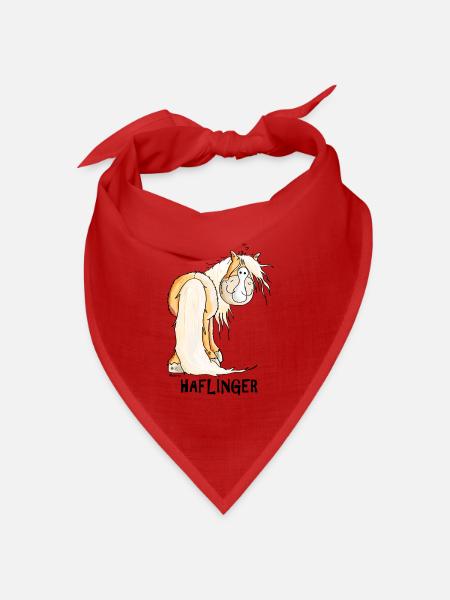 Happy Haflinger - Bandana Dreieckstuch - Rot