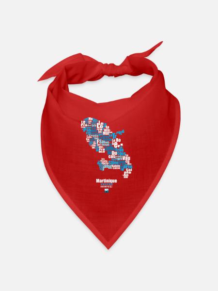 blue_martinique_fondnoir - Bandana Dreieckstuch - Rot
