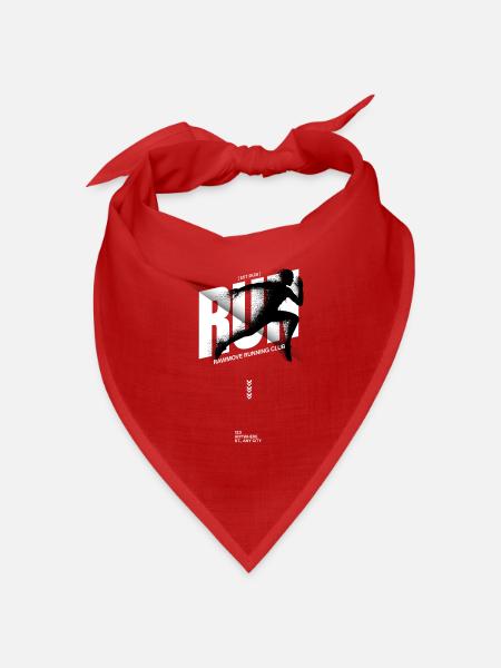 Rennclub Silhouette Schriftzug - Bandana Dreieckstuch - Rot