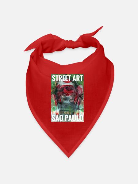 Straßenkunst São Paulo Festival 2019 - Bandana Dreieckstuch - Rot