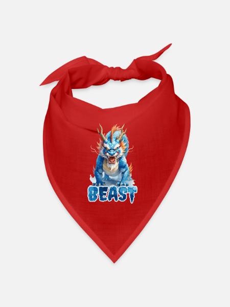 Legendärer Wächterdrache | 6Kx9K 54MP - Bandana Dreieckstuch - Rot