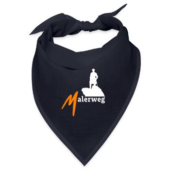 Sächsische Schweiz Malerweg Elbsandsteingebirge - Bandana Dreieckstuch - Navy - Vorne