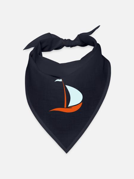 segelboot - Bandana Dreieckstuch - Navy