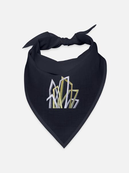 Abstrakte Formen - Bandana Dreieckstuch - Navy