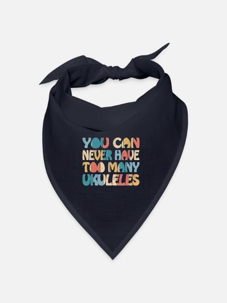 You can never have too many Ukuleles - Bandana Dreieckstuch - Navy