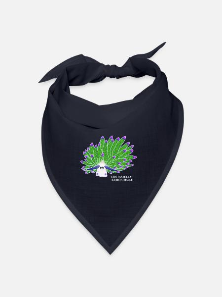 Blatt-Schaf-Schnecke, Zeichnung - Bandana Dreieckstuch - Navy