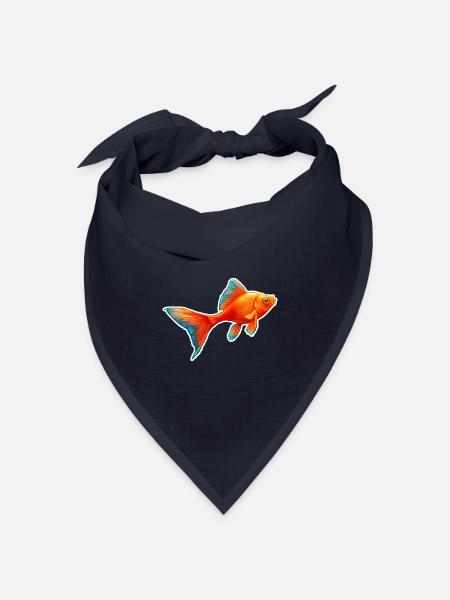 Goldfisch Nr.1 - Bandana Dreieckstuch - Navy