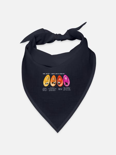 Rente warum? Comic für den Ruhestand - Bandana Dreieckstuch - Navy
