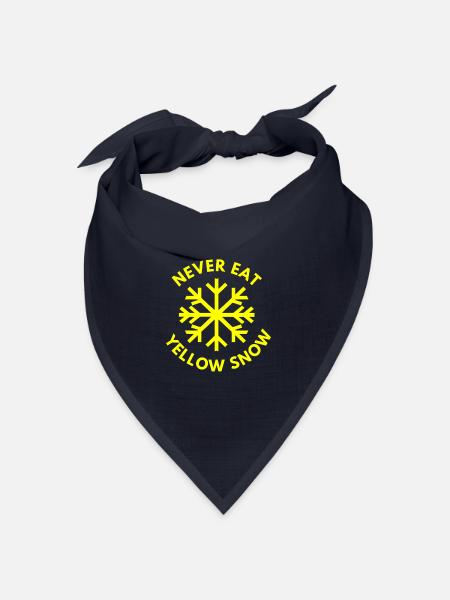 Iss niemals gelben Schnee - Bandana Dreieckstuch - Navy