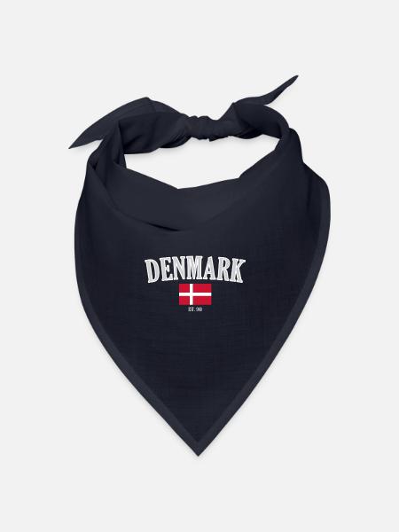 Dänemark seit 980 – Skandinavien Nostalgie - Bandana Dreieckstuch - Navy