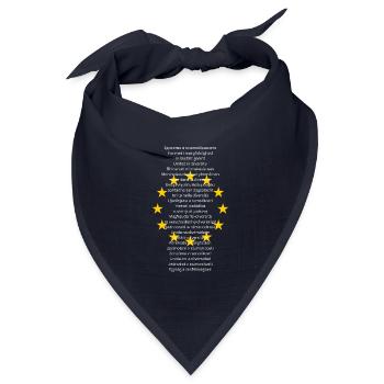 Text der Europäischen Union - Bandana Dreieckstuch - Navy - Vorne