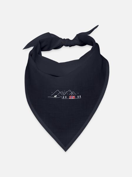 Norwegen Camping Wohnmobil Norway Design - Bandana Dreieckstuch - Navy