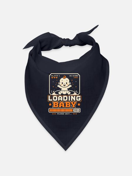 Baby Retro Gamer wird geladen - Bandana Dreieckstuch - Navy